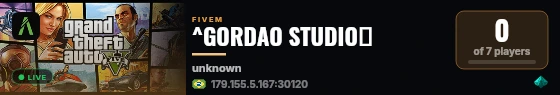 ^GORDAO STUDIO🌈 live status badge