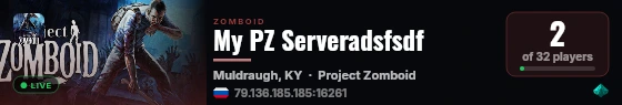 My PZ Serveradsfsdf live status badge