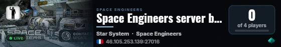 Space Engineers server by VeryGames.com live status badge