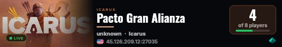 Pacto Gran Alianza live status badge