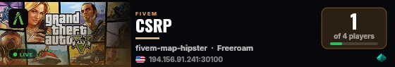 CSRP live status badge