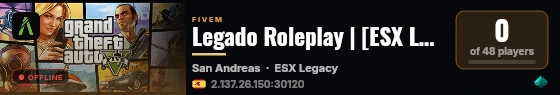 Legado Roleplay | [ESX Legacy] live status badge