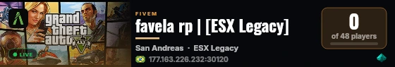 favela rp | [ESX Legacy] live status badge