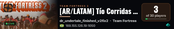 [AR/LATAM] Tío Corridas Deathrun 24/7 live status badge