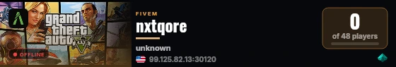 nxtqore live status badge