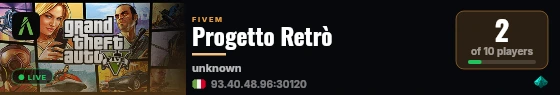Progetto Retrò live status badge