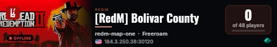 [RedM] Bolivar County live status badge