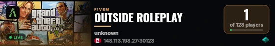 OUTSIDE ROLEPLAY live status badge