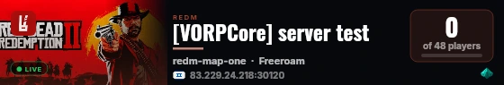 [VORPCore] server test live status badge