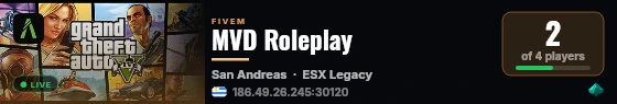 MVD Roleplay live status badge