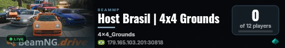 Host Brasil | 4x4 Grounds live status badge