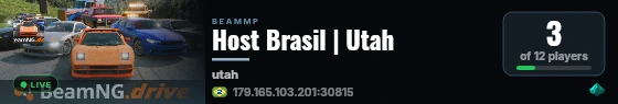 Host Brasil | Utah live status badge