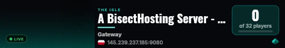 A BisectHosting Server - UUID_S live status badge