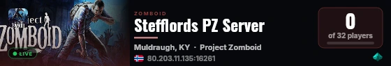 Stefflords PZ Server live status badge