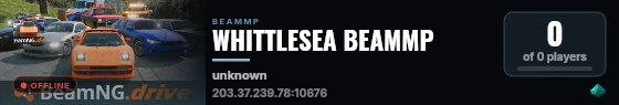 WHITTLESEA BEAMMP live status badge