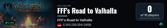 FFF's Road to Valhalla live status badge