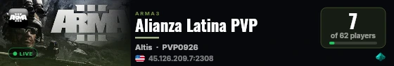 Alianza Latina PVP live status badge