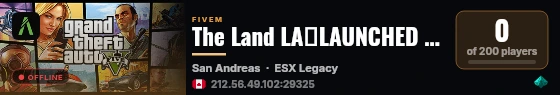 The Land LA🡺LAUNCHED NOW 07-SEP🡸 live status badge