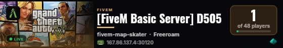 [FiveM Basic Server] D505 live status badge