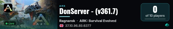 DonServer - (v361.7) live status badge
