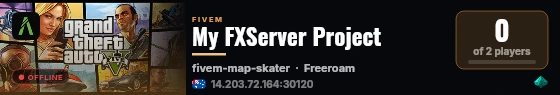My FXServer Project live status badge