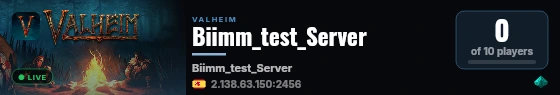 Biimm_test_Server live status badge