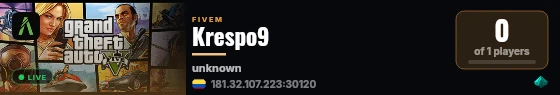 Krespo9 live status badge
