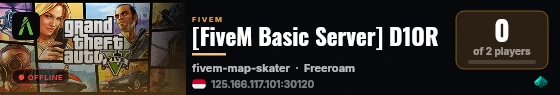 [FiveM Basic Server] D1OR live status badge