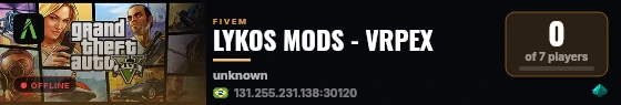 LYKOS MODS - VRPEX live status badge