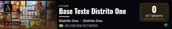 Base Teste Distrito One live status badge