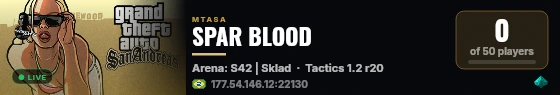 SPAR BLOOD live status badge