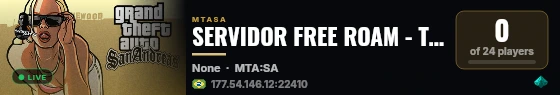 SERVIDOR FREE ROAM - TROCACAO DE TIRO LV live status badge