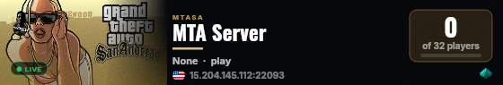 MTA Server live status badge