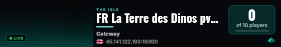 FR La Terre des Dinos pvp live status badge