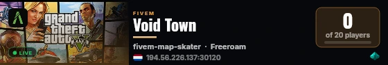 Void Town live status badge