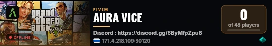 AURA VICE live status badge