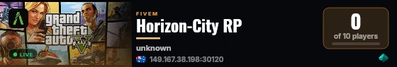 Horizon-City RP live status badge