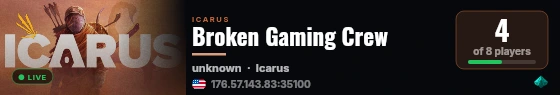 Broken Gaming Crew live status badge