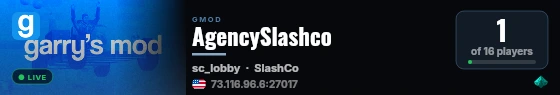 AgencySlashco live status badge