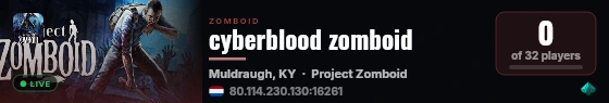 cyberblood zomboid live status badge
