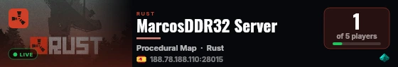 MarcosDDR32 Server live status badge