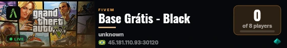 Base Grátis - Black live status badge