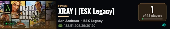 XRAY | [ESX Legacy] live status badge