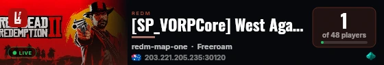[SP_VORPCore] West Again live status badge