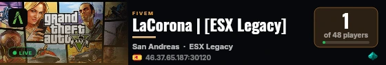 LaCorona | [ESX Legacy] live status badge