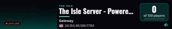 The Isle Server - Powered by Chillzone live status badge