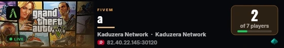 a live status badge