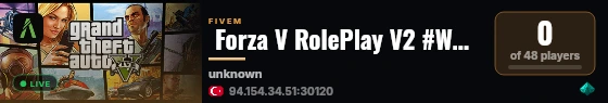  Forza V RolePlay V2 #WHİTELİST  live status badge