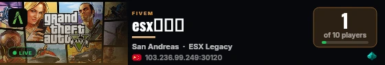 esx纯净端 live status badge