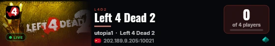 Left 4 Dead 2 live status badge